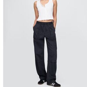 Gap Mid Rise Easy Utility Barrel Pants XL Tall | Black